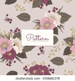 Romantic seamless vector floral pattern.
