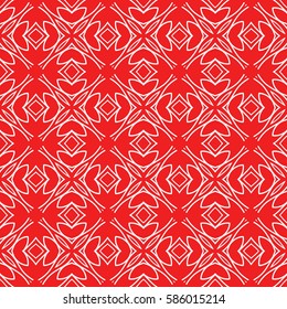 romantic seamless vector geometric background. Floral ornament. Red color. for invitation, design, wallpaper
