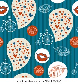 romantic seamless vector pattern