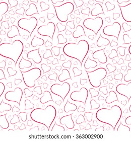 Romantic Sexy Background Hearts Seamless Pattern Stock Vector Royalty Free