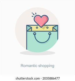 Romantic or Shopping Icon Concept
