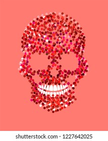 Romantic Skull icon mono colors, vector background