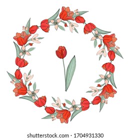 corona vectorial romántica de nevado sobre fondo blanco