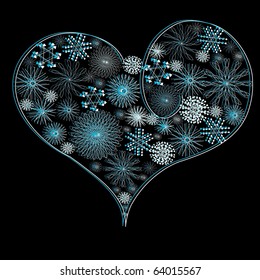 Romantic snowflake backgrounds