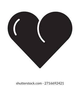 Romantische Ikone des festen Herzens für den Valentinstag, die Liebe, Leidenschaft und Feier symbolisiert. Perfekt für festliche Designprojekte und digitale Objekte.