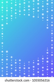 romantic sparkle abstract background, glitter star line with color gradient template, falling starry circle layout, vector illustration