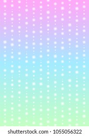 romantic sparkle abstract background, glitter star line with color gradient template, falling starry layout, vector illustration