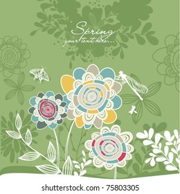 Romantic spring card