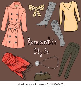 Romantic style clothes set