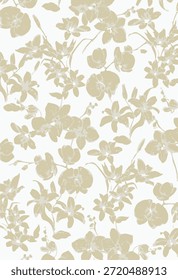 Romantische Sommer Nahtloses Blumenmuster, Freiheit ditsy Print mit kleinen handgezeichneten Blumen. Zartes botanisches Design winzige einfache Blumen, Blätter, Mini-Sträuße in abstrakter Form. Vektorgrafik.