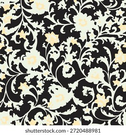 Romântico Verão Padrão floral sem emenda, liberdade impressão ditsy com pequenas flores desenhadas à mão. Delicado design botânico pequenas flores simples, folhas, mini buquês em abstrato. Ilustração vetorial.