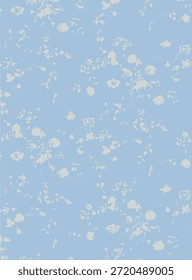 Romantische Sommer Nahtloses Blumenmuster, Freiheit ditsy Print mit kleinen handgezeichneten Blumen. Zartes botanisches Design winzige einfache Blumen, Blätter, Mini-Sträuße in abstrakter Form. Vektorgrafik.