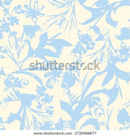 Romantic Summer Seamless floral pattern, liberty ditsy print with small hand drawn flowers. Delicate botanical design tiny simple flowers, leaves, mini bouquets in abstract. Vector illustration.