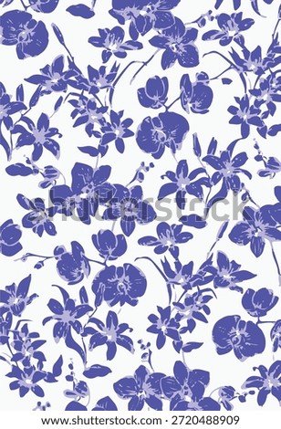 Romantic Summer Seamless floral pattern, liberty ditsy print with small hand drawn flowers. Delicate botanical design tiny simple flowers, leaves, mini bouquets in abstract. Vector illustration.