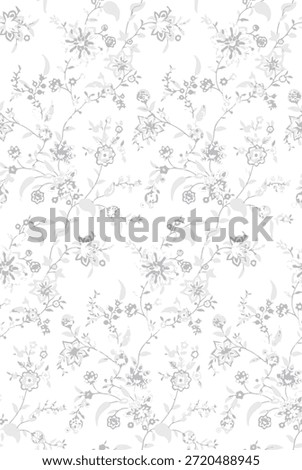 Romantic Summer Seamless floral pattern, liberty ditsy print with small hand drawn flowers. Delicate botanical design tiny simple flowers, leaves, mini bouquets in abstract. Vector illustration.