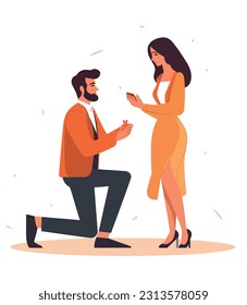 romantic surprise. Moment captured during a marriage proposal, evoking pure emotion. forever together