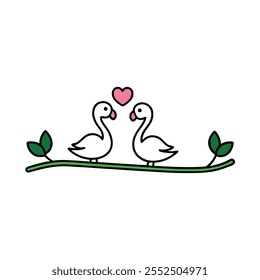Elemento de diseño romántico de San Valentín.