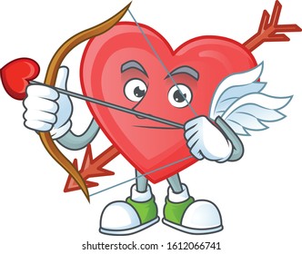 A romantic sweet arrow love Cupid with arrow and wings
