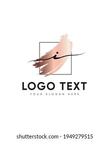 Eine romantische und süße Kalligrafie-Tanz-Schriftart Typ I Logo-Vorlage, Vektor-Logo für Unternehmen und Firmenidentität 