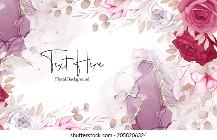 romantic sweet maroon floral background design
