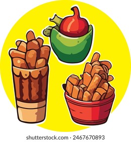 Romantic sweets set, burger, cake, ice cream. HN Chanchal