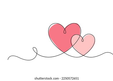 The romantic symbol for valentines card. Vector minimalist illustration