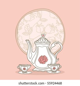 romantic tea set