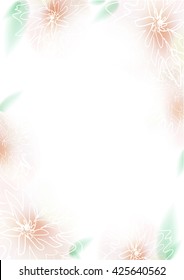 Romantic tender artistic abstract background with flowers. Wedding invitation template.
