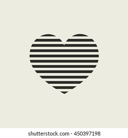 Romantic theme. Drawing up the heart with smooth lines. Love, vector for your design