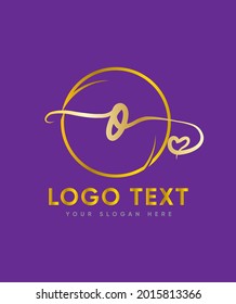 A romantic theme and an incredibly elegant style letter type O logo template, Vector logo for business and company identity