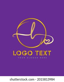 A romantic theme and an incredibly elegant style letter type L logo template, Vector logo for business and company identity