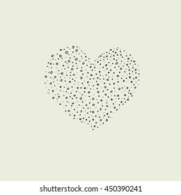 Romantic theme.heart with bubbles. Love. flat vector for your design