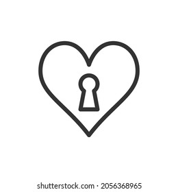 Romantic thin line icon. Symbol in trendy outline style. Premium design for web and apps. Perfect for UI. 