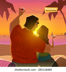 Romantic time in evening