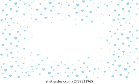 Romantic tiny heart frame white background. For banner, card, poster and flyer etc. For various anniversaries and celebrations.