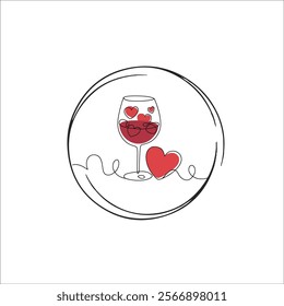 Romantic Toast Illustration with Champagne Glasses and Hearts
Minimalist Line Art of Hands Toasting Champagne
Elegant Valentine's Day Toast Artwork with Hearts