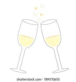 Romantic Toast, valentine vector