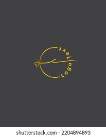 A romantic touch and lovely handwritten script font C vector logo template