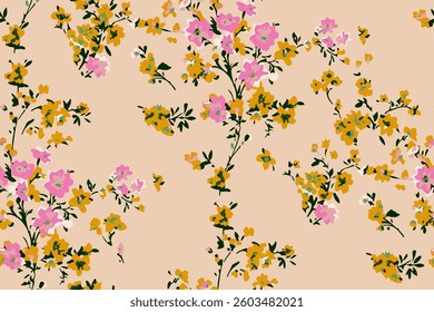 Romantic traditional floral seamless pattern.