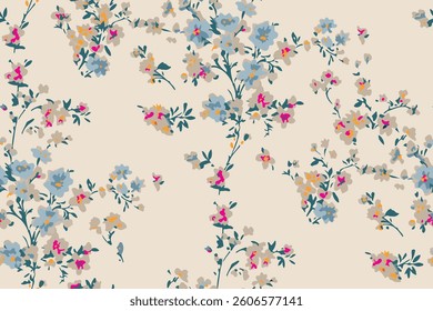 Romantic traditional floral seamless pattern.