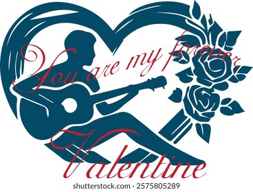 A romantic T-shirt design featuring the phrase "You Are My Forever Valentine." Perfect for couples, anniversaries, and Valentine's Day. A stylish and heartfelt expression of eternal love and devotion.