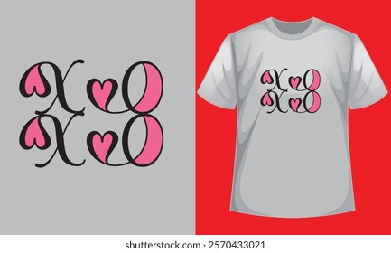 Romantic T-shirt Design for Valentine's Day 