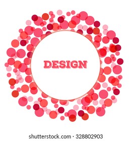 romantic valentine Abstract Halftone dot Logo circle Design Element with place for text on white background, vector illustration