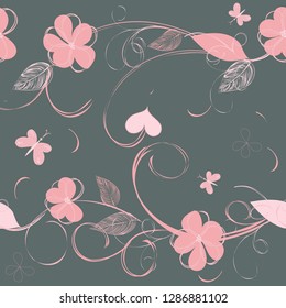 Romantic valentine  backgrounds.Seamless pattern.