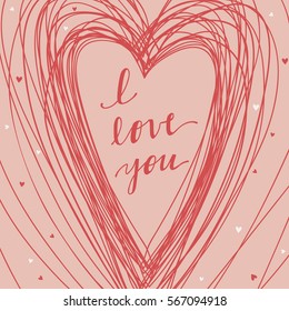 Romantic Valentine card 