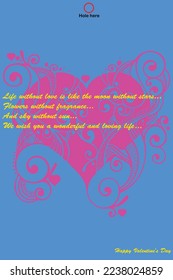 Romantic valentine card graphic vector illustration. chapter 20
