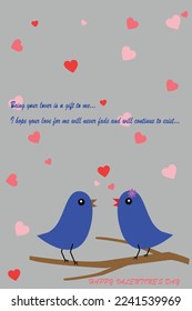 Romantische valentinische Kartengrafik, Vektorgrafik. Kapitel 23