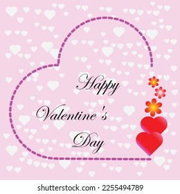 Romantische valentinische Kartengrafik, Vektorgrafik. Kapitel 49