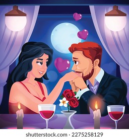 Romantic Valentine Dating illustration Design