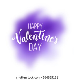 Romantic Valentine day card. Typographic poster with hand drawn quote. Lettering on abstract background.